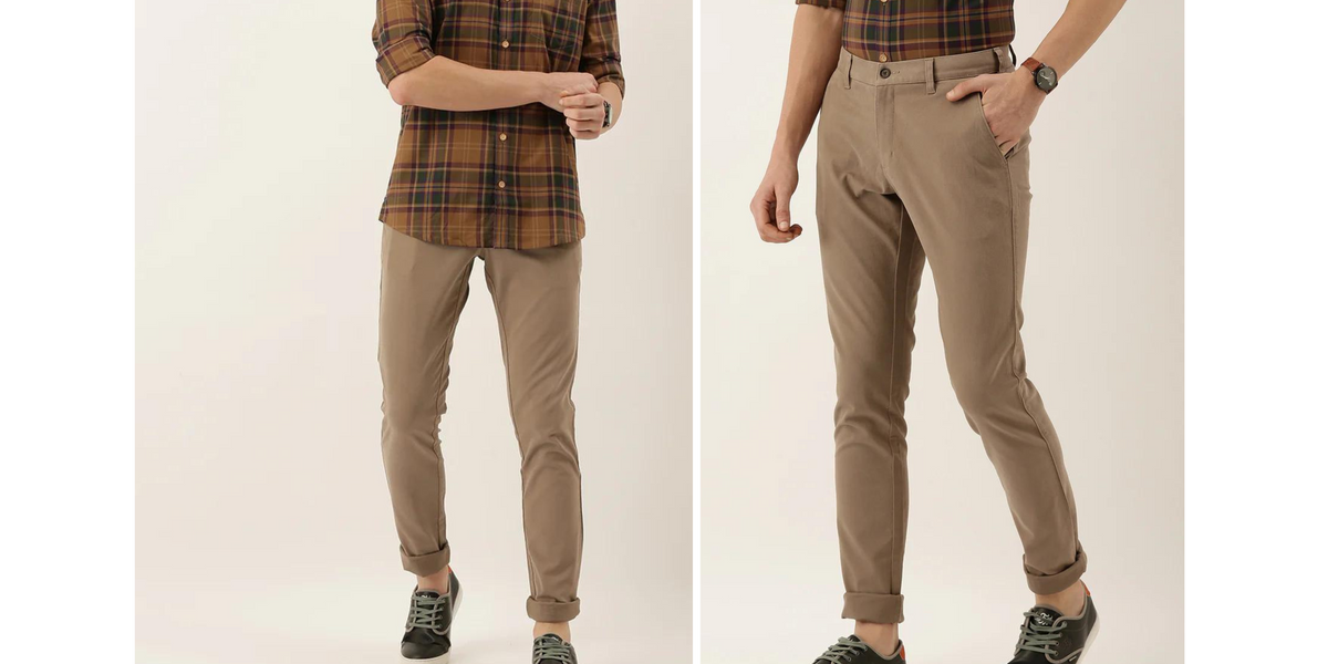 Premium Men's Trousers Burnt Umber Perfect Fit Guaranteed Burnt