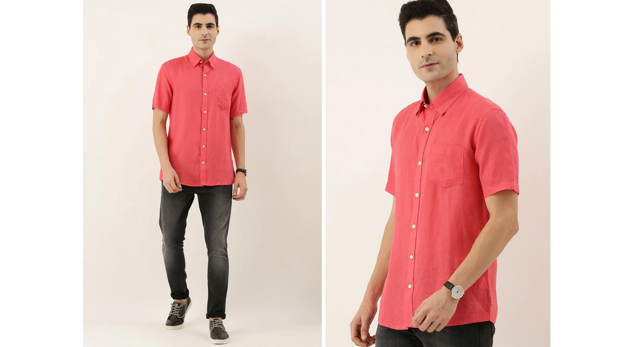 Linen Shirts Burnt Umber Premium Men's Smart Casual Store