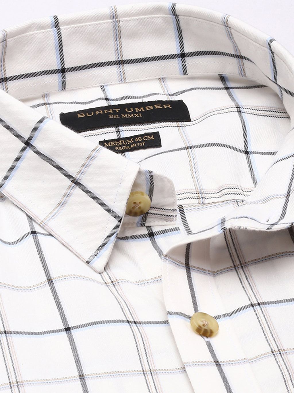 White & Black checked opaque Casual shirt