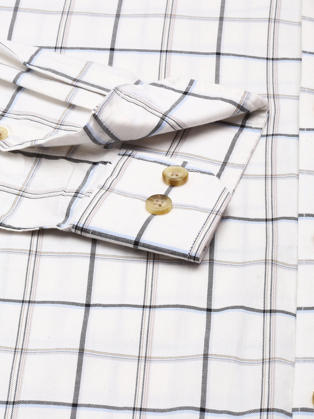 White & Black checked opaque Casual shirt