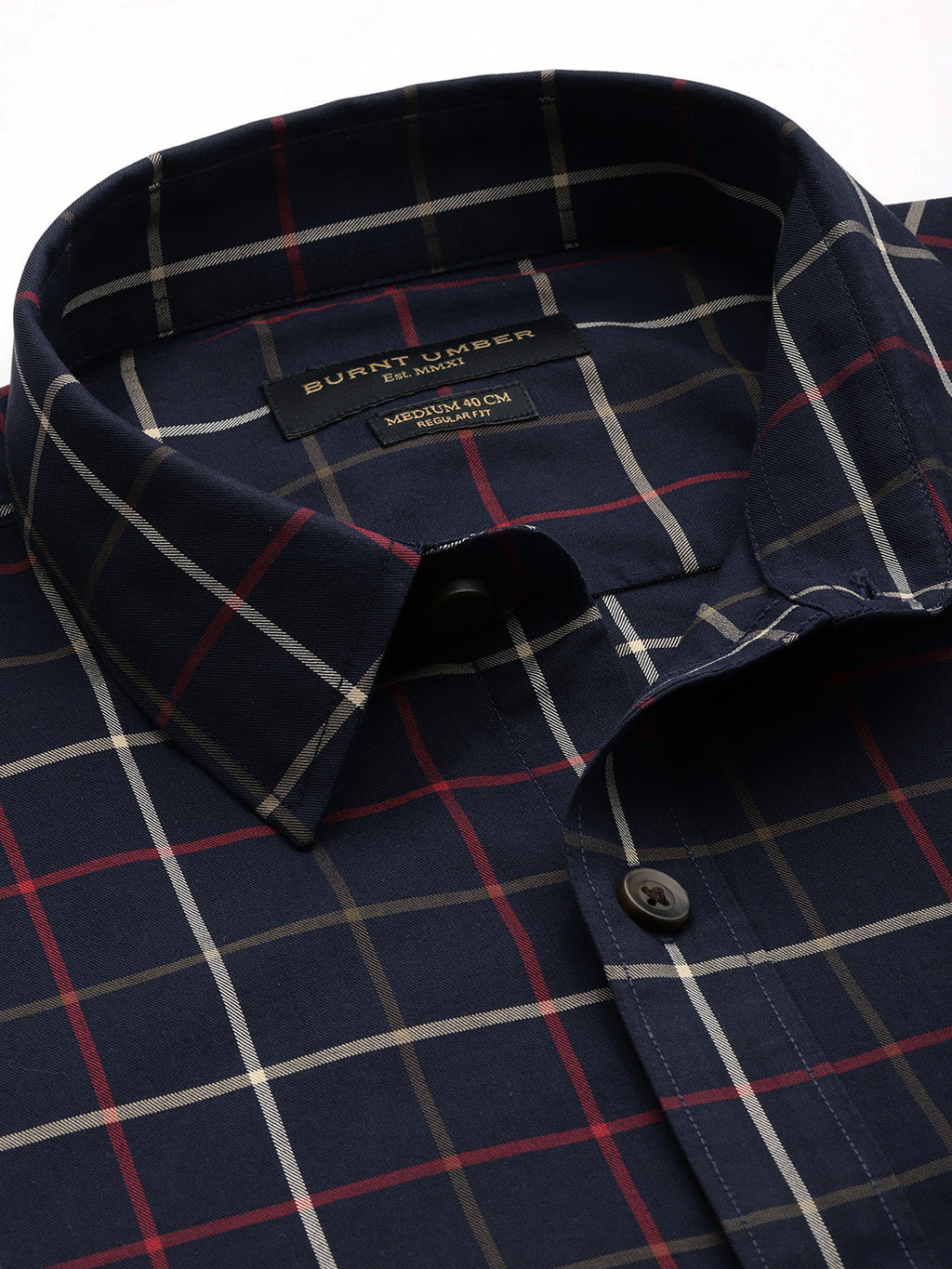 Blue Classic Opaque Checked Casual Shirt