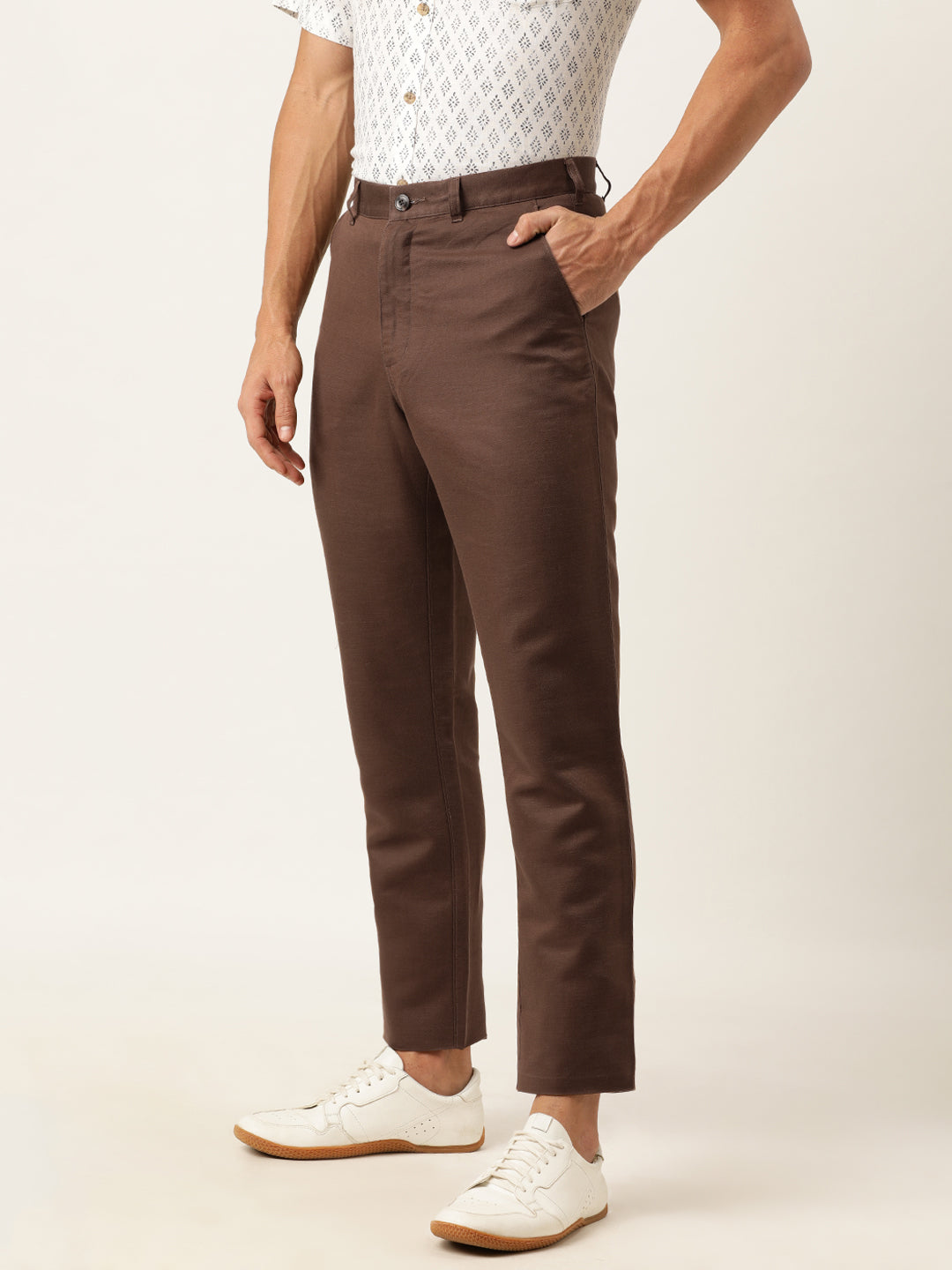 Trousers Burnt Umber Premium Men's Smart Casual Store