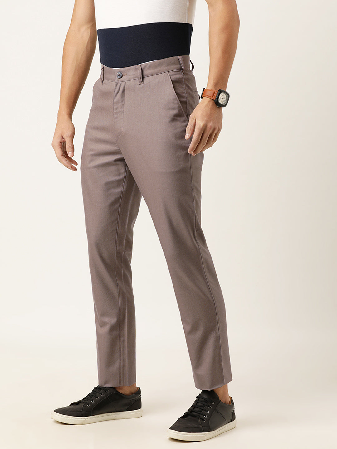 Trousers Burnt Umber Premium Men's Smart Casual Store